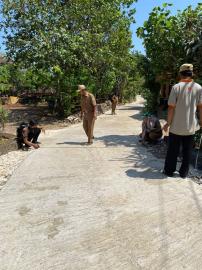Monitoring Kegiatan Pembangunan dan Opnam Kegiatan Pembangunan Cor rabat di Padukuhan Mrico, Mendang